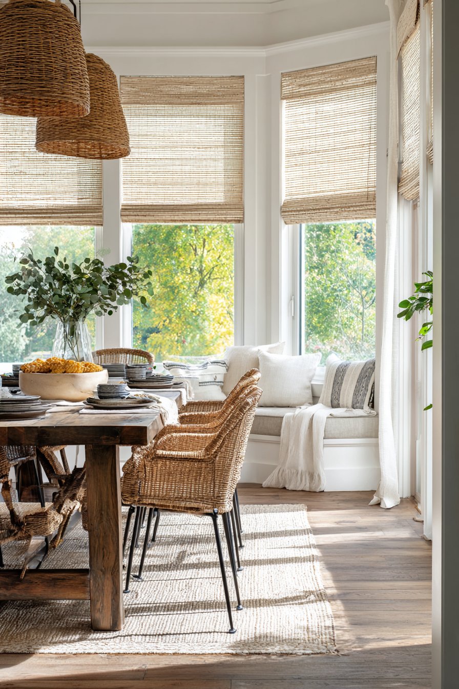 20 Brilliant Dining Room Window Ideas | Glowdecors