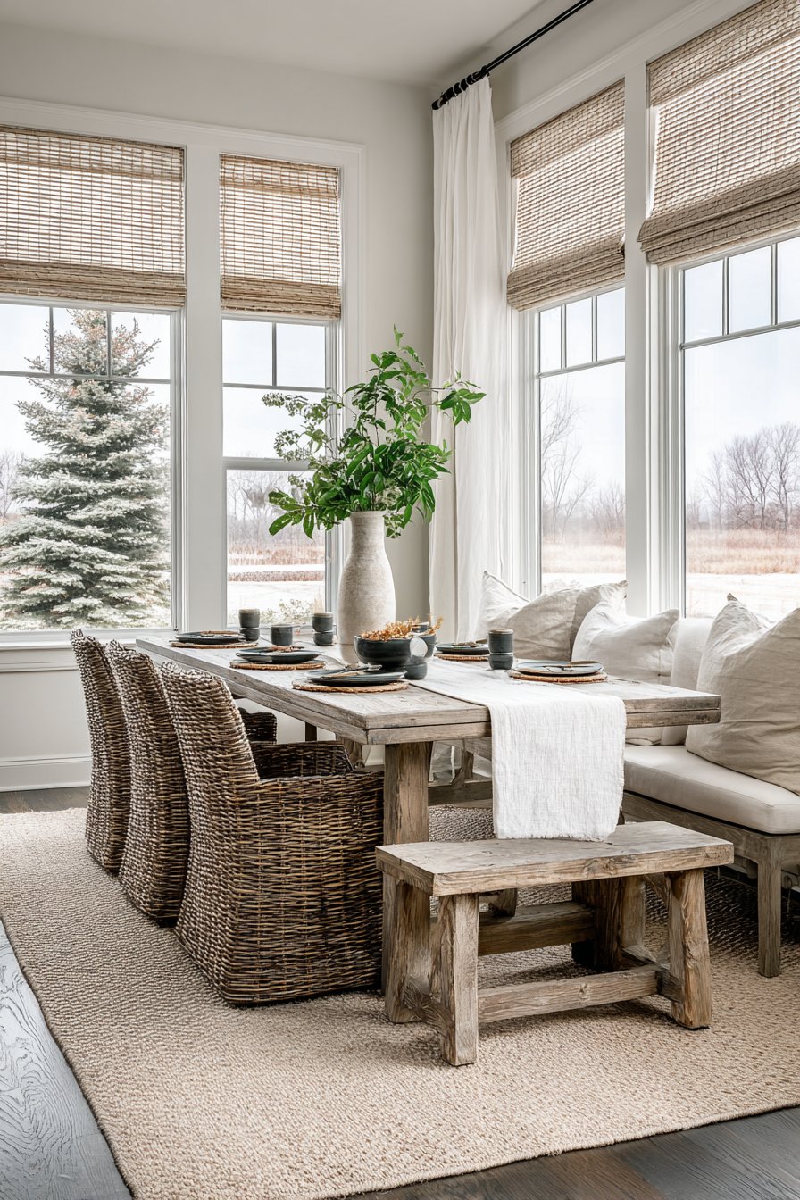 20 Brilliant Dining Room Window Ideas | Glowdecors